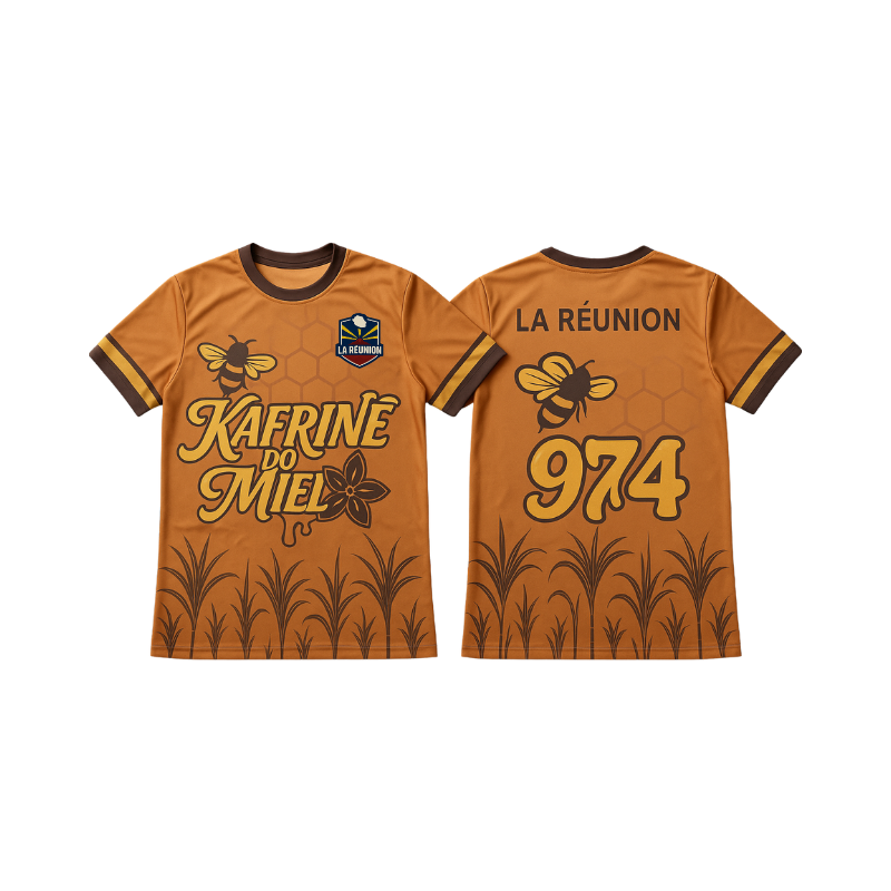Jersey Réunion 974 Kafrine do Miel – Maillot Femme La Réunion Édition Limitée