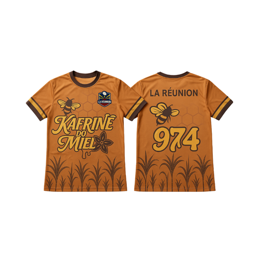 Jersey Réunion 974 Kafrine do Miel – Maillot Femme La Réunion Édition Limitée