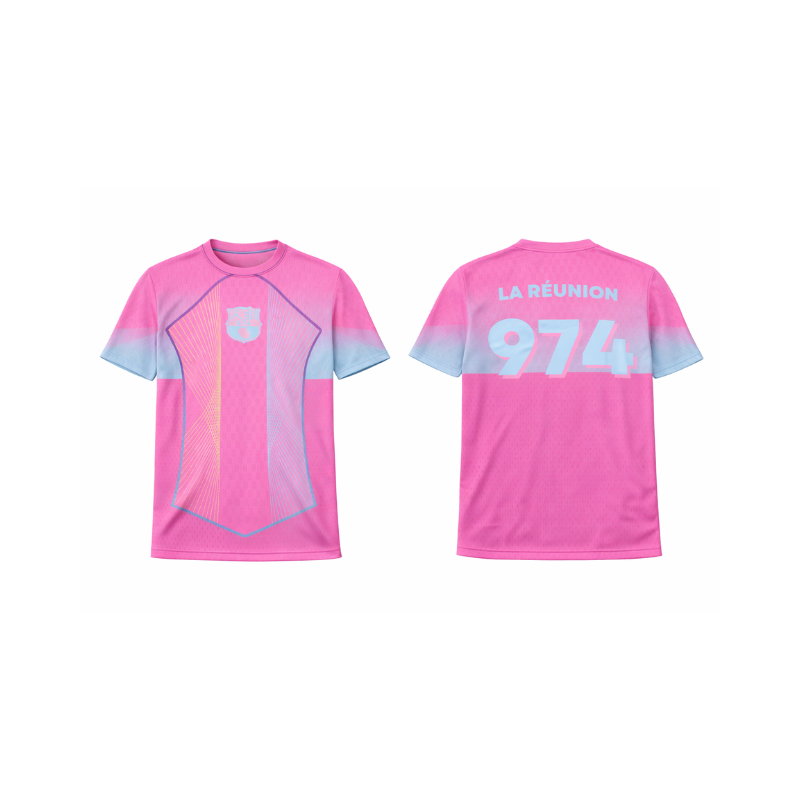Barcelona Pink X La Réunion - Jersey Rose 974 Édition Limitée
